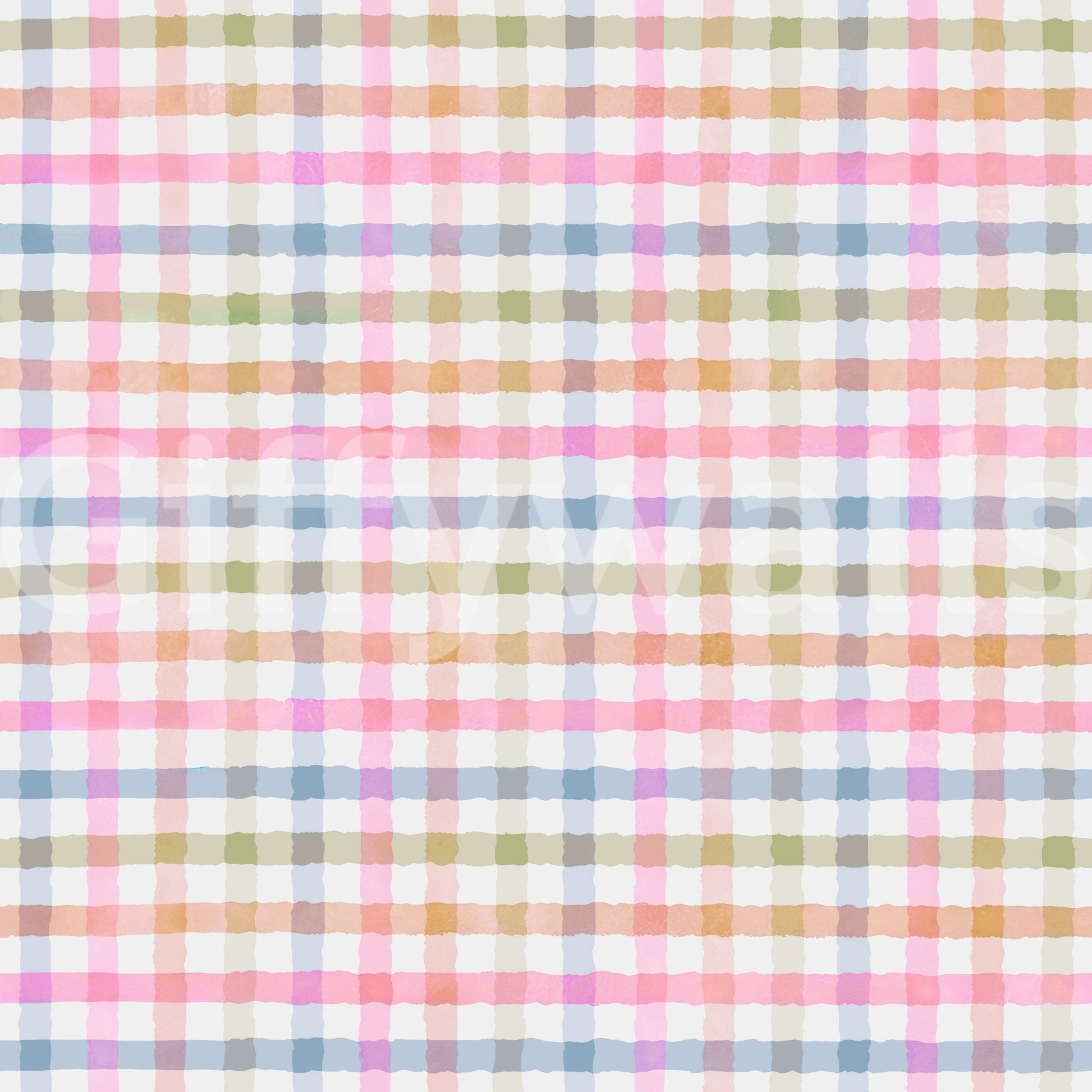 Easy to install soft checkered mural.
