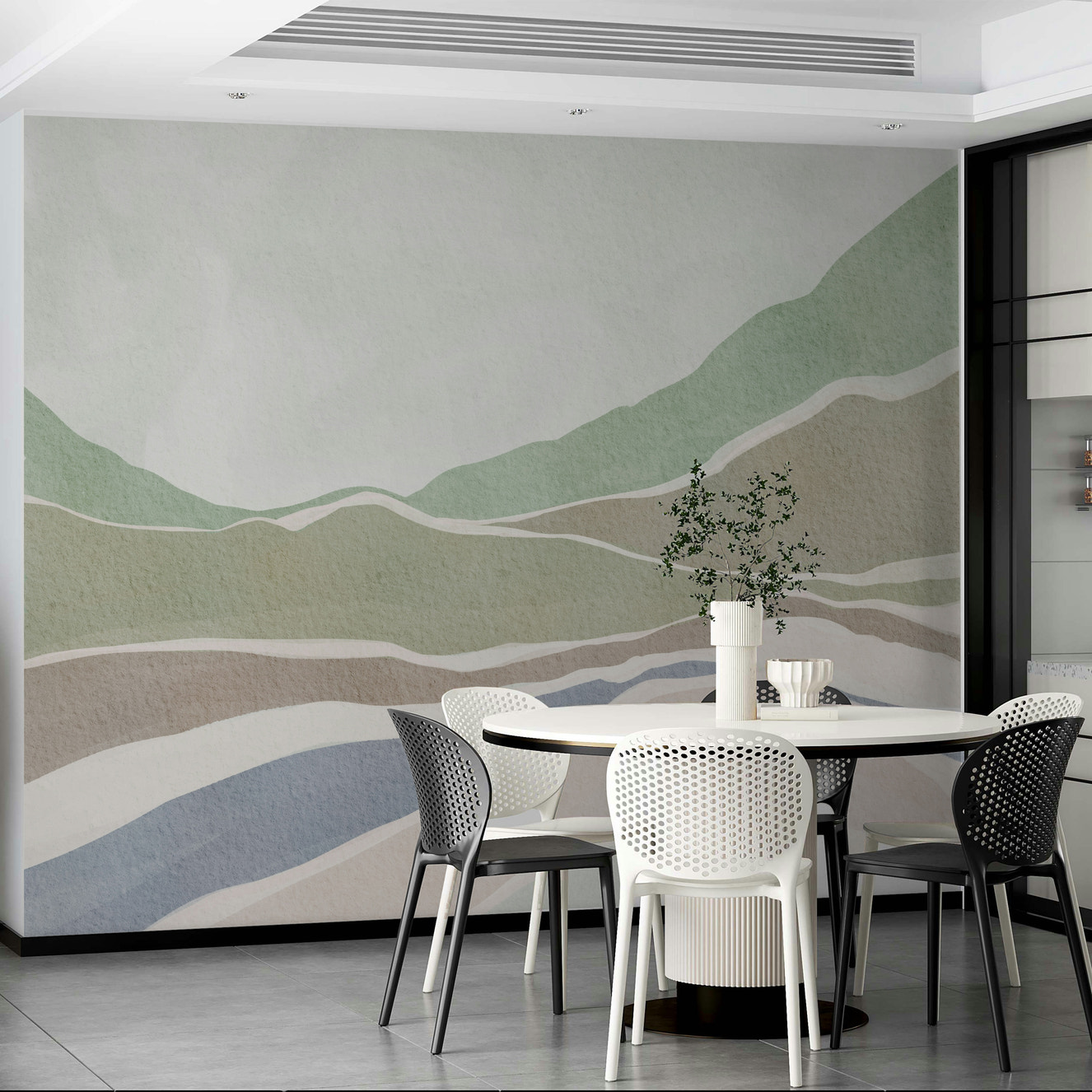 Soft Hills wall mural

