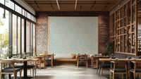 Features a delicate pattern of various leaves, possibly with subtle veins or textures.
