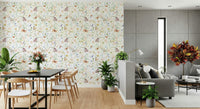Soft Meadow Whispers wallpaper delicate watercolor butterflies.