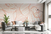 A serene subtle pattern wall mural for your decor.