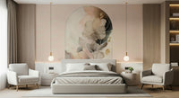 Soft Petal Serenity wall design blending watercolor florals and pastel hues for an elegant touch.