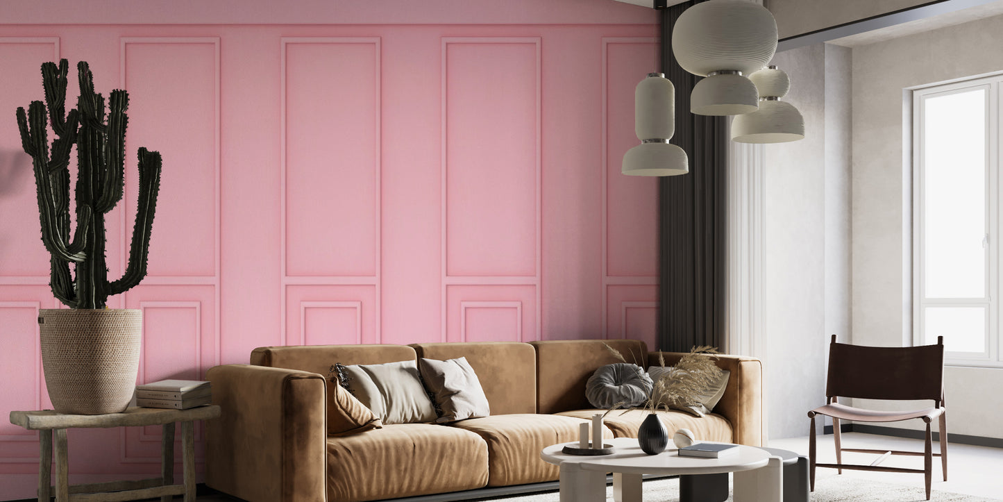 Soft Pink Wood Panel Wallpaper Mural - Giffywalls