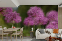 The wall mural is the main feature on a bedroom wall.

