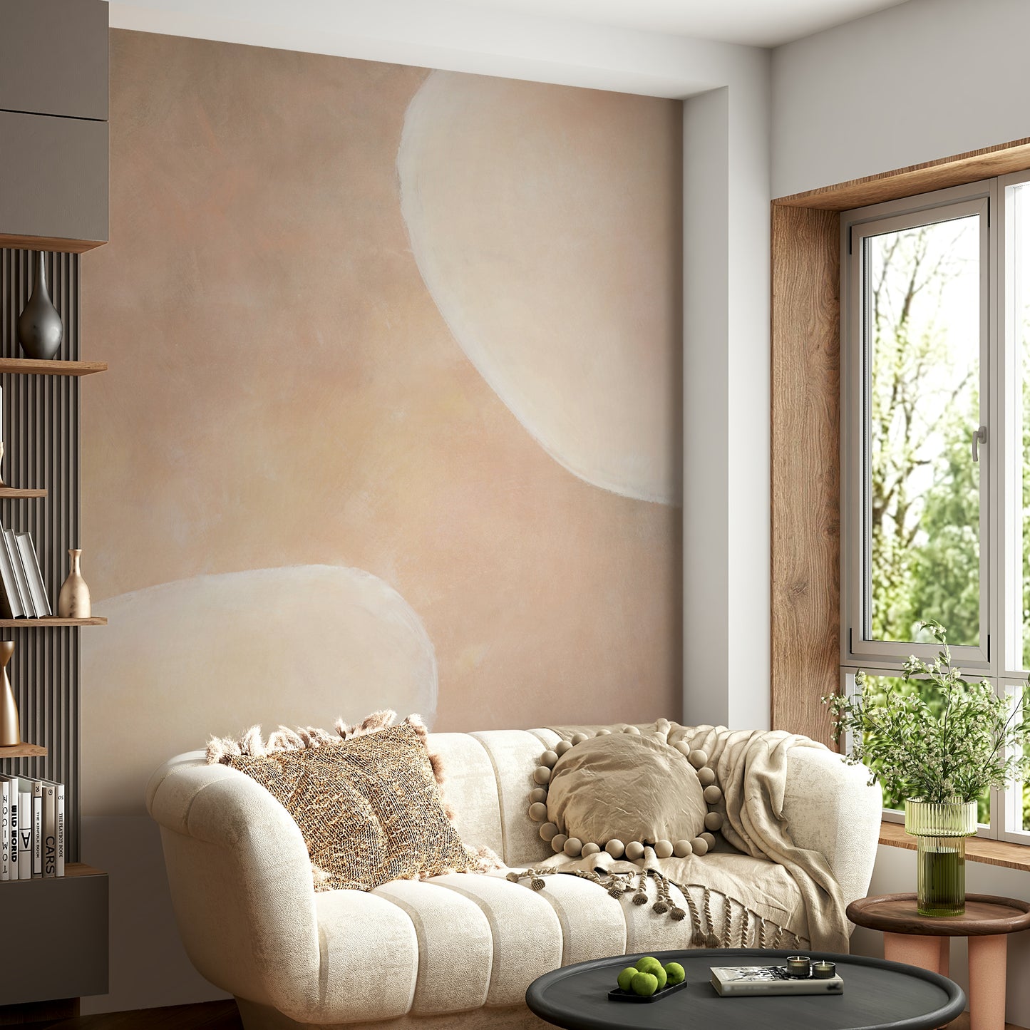 Minimal abstract wallpaper in soft tones

