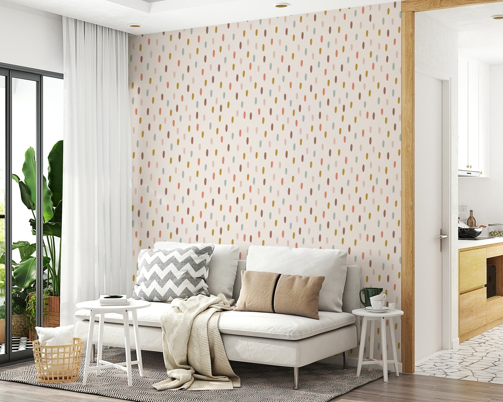 Soft brushstroke wallpaper with gentle, flowing paint textures.