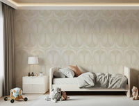 Linear Softy Dèco Geometries Cloud Dancer wallpaper for walls