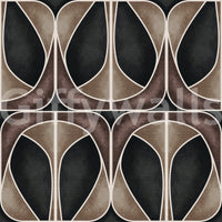 Mid-century Softy Dèco Geometries Dramatic Charm wall mural art.