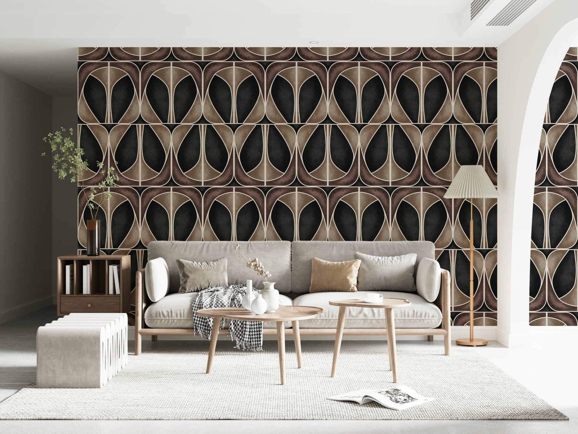 Moody Softy Dèco Geometries Dramatic Charm wall mural decor.