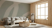 A graceful subtle pattern wall mural in cool, tranquil tones.