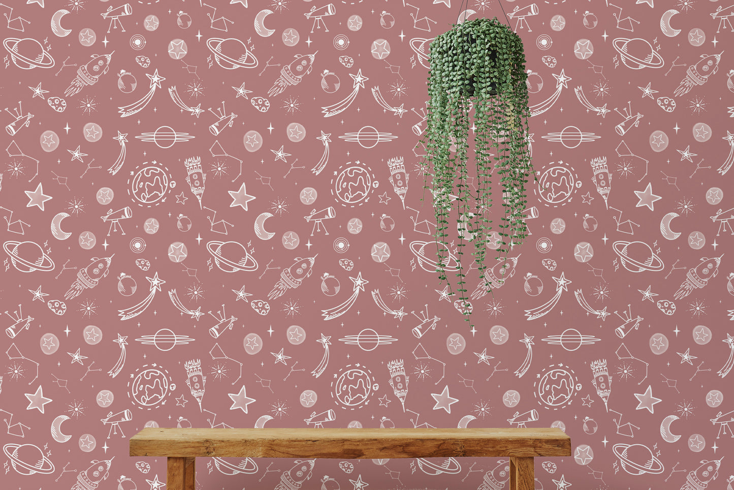 Refresh your home with Space Voyage Rose Wallpaper
