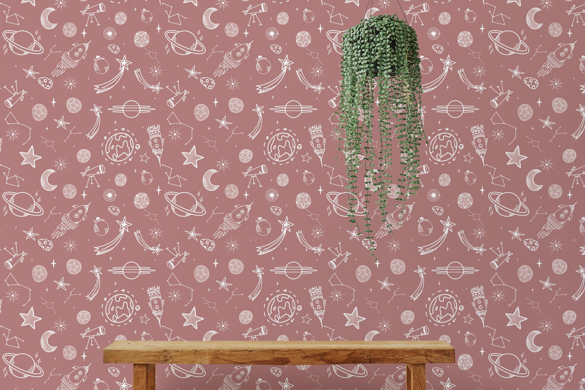 Refresh your home with Space Voyage Rose Wallpaper