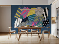 Exploration Spaceship Wall Mural – Decorative mural featuring a spaceship traveling across the universe.