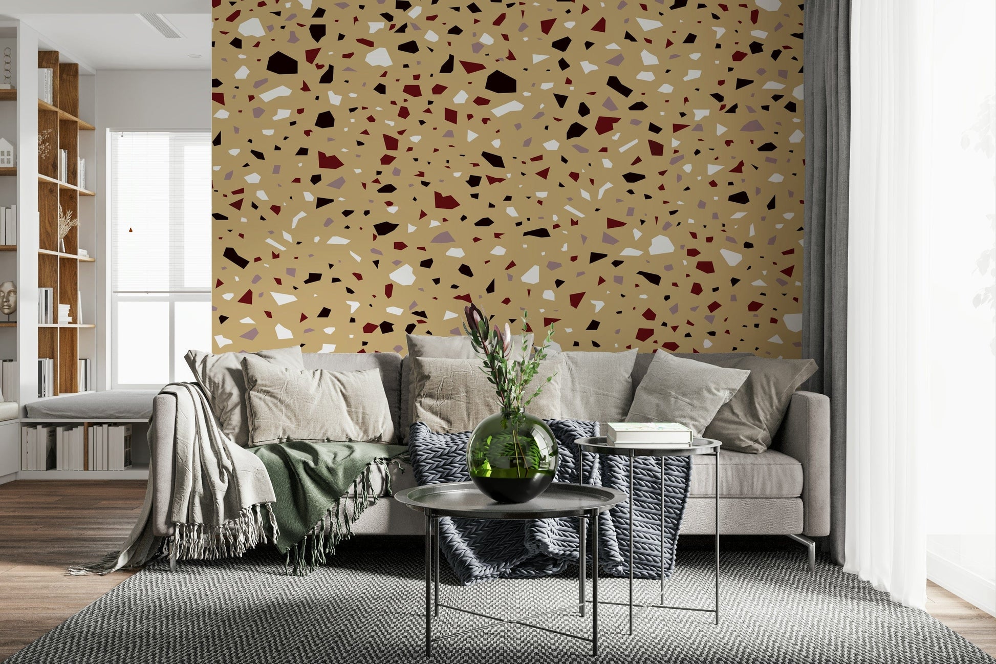 A beautiful modern art wall mural of abstract stone.