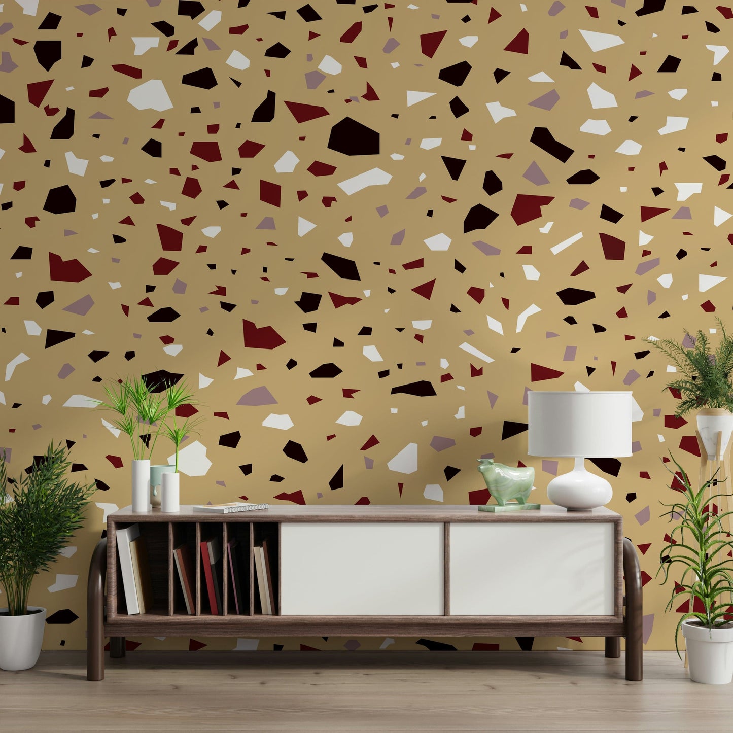A classic terrazzo design wallpaper for walls.