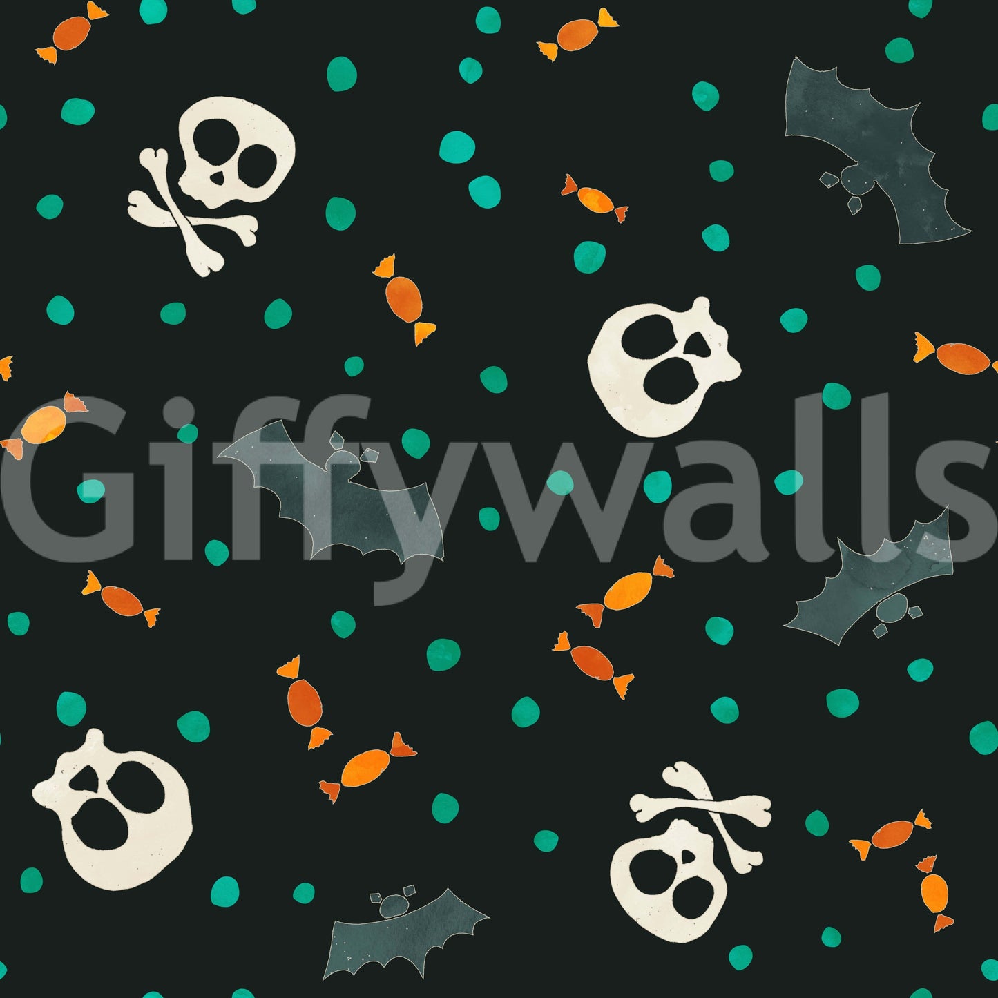 Dark Trick or Treat Party Wallpaper seasonal.
