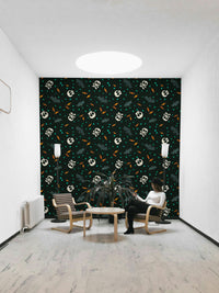 Dark Trick or Treat Party Wallpaper unique look.
