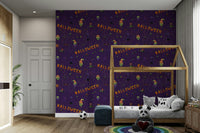 Scary Halloween Purple Wallpaper home decor
