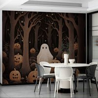 Pumpkins Ghost Wall Mural fall design

