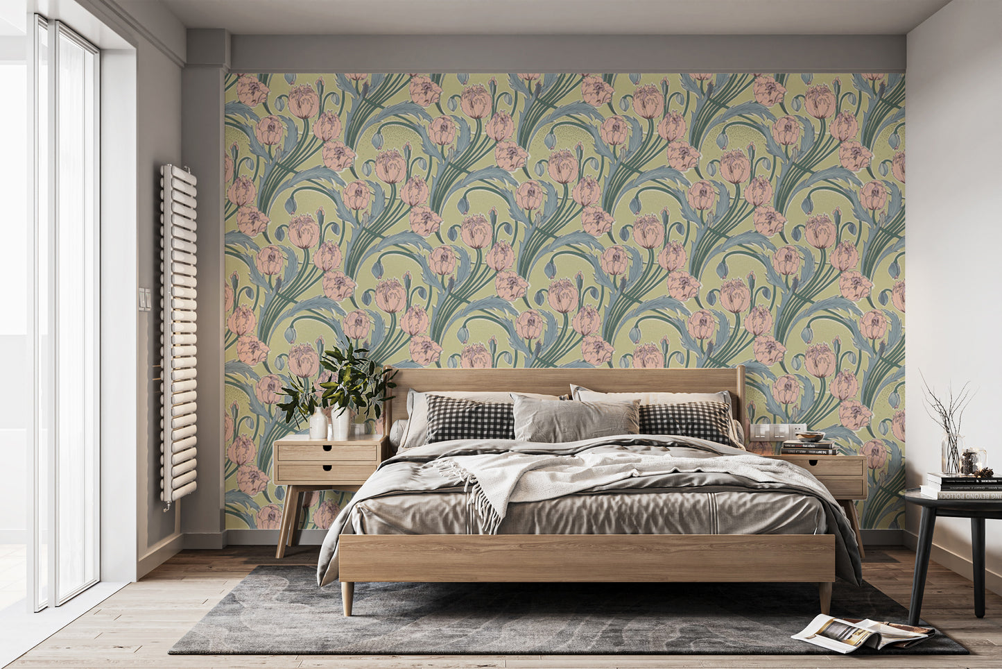 Spring Elegance Floral wallpaper creating a timeless floral retreat.




