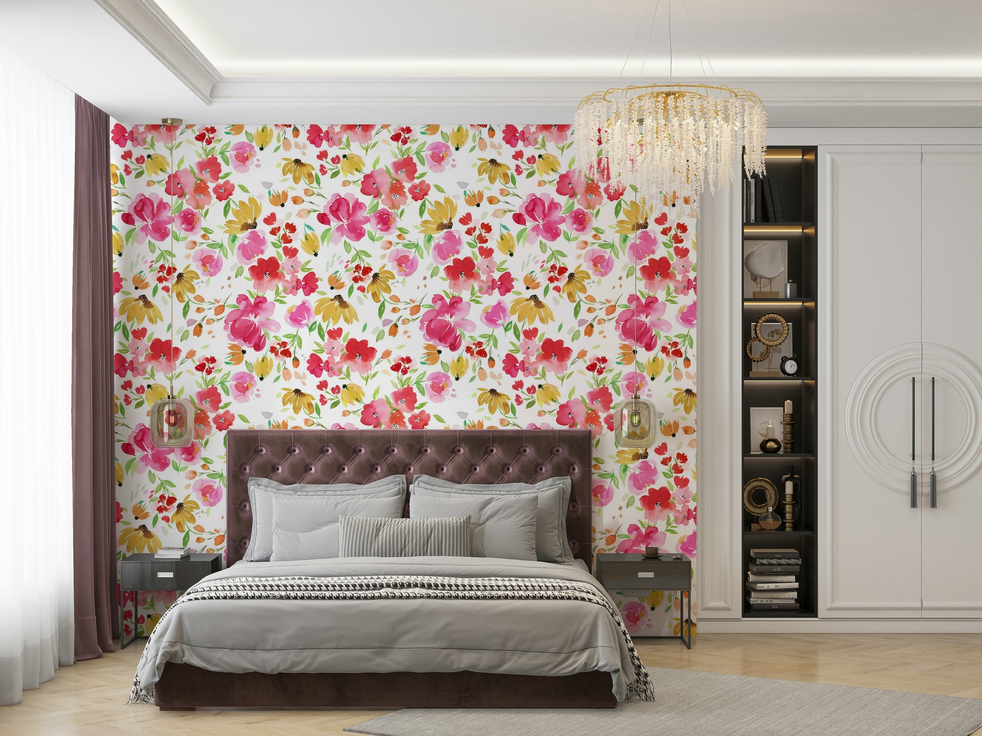 Spring Fresh Flowers design creating a light, natural ambiance in any room.

