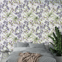 Soft purple and pink flowers design
