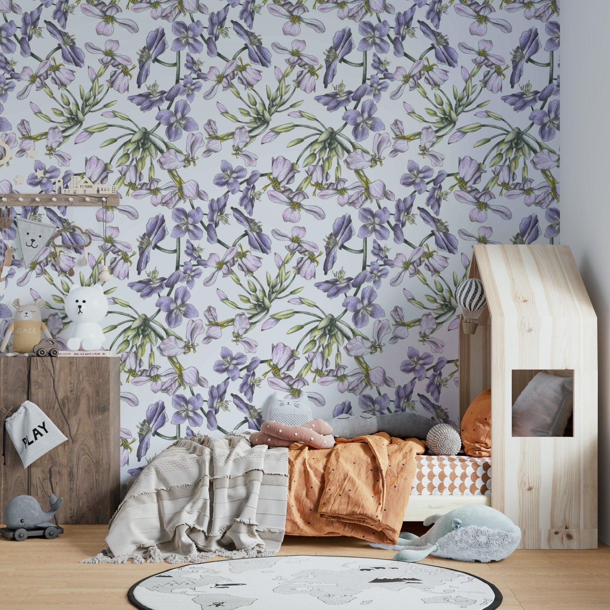 Pastel bloom wall mural
