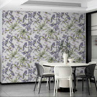 Vintage floral wallpaper mural
