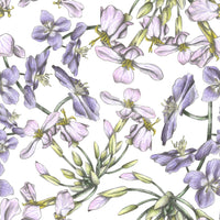 Elegant floral mural in soft hues
