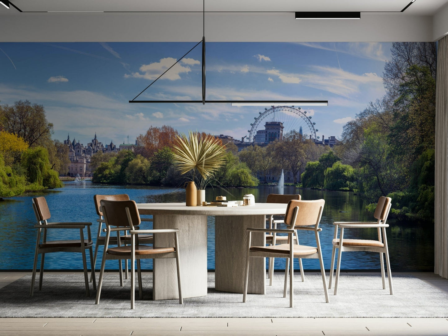 The design has a very calming and serene effect on the space.

