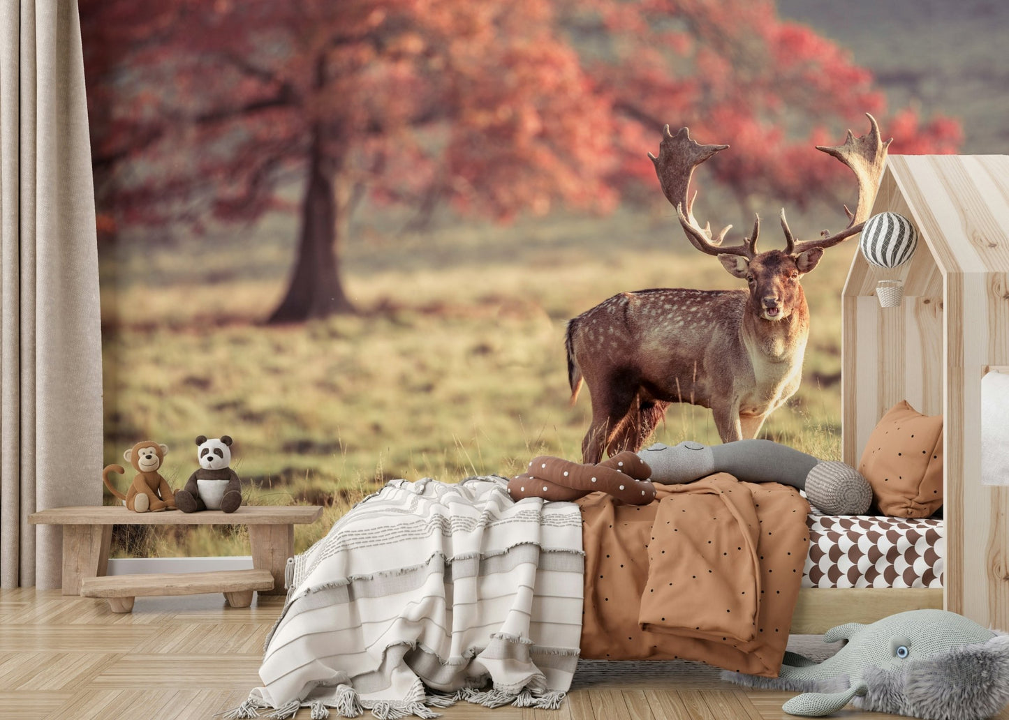 Elegant wildlife wallpaper with a proud stag

