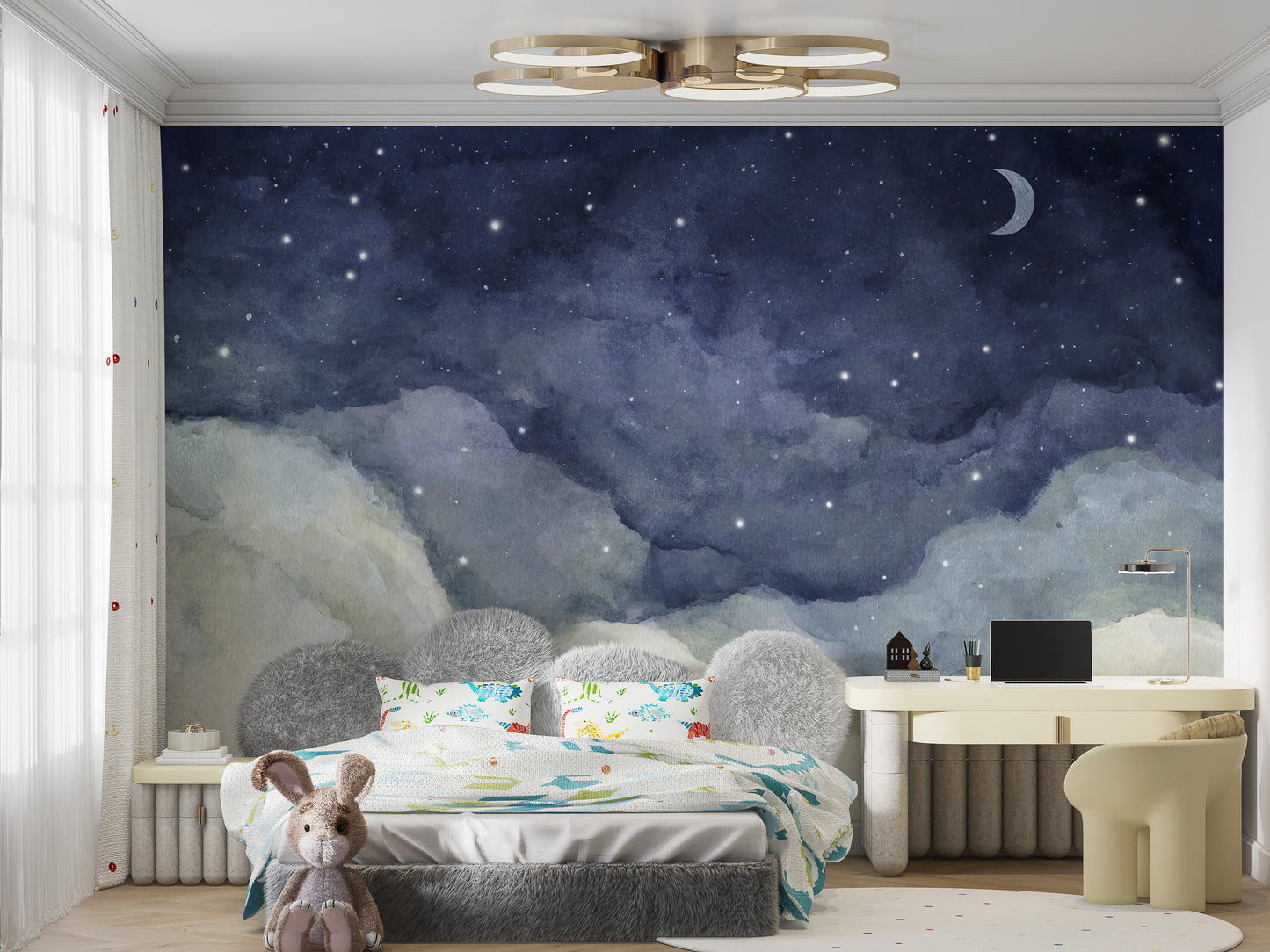 Stardust Veil Wallpaper Mural - Giffywalls