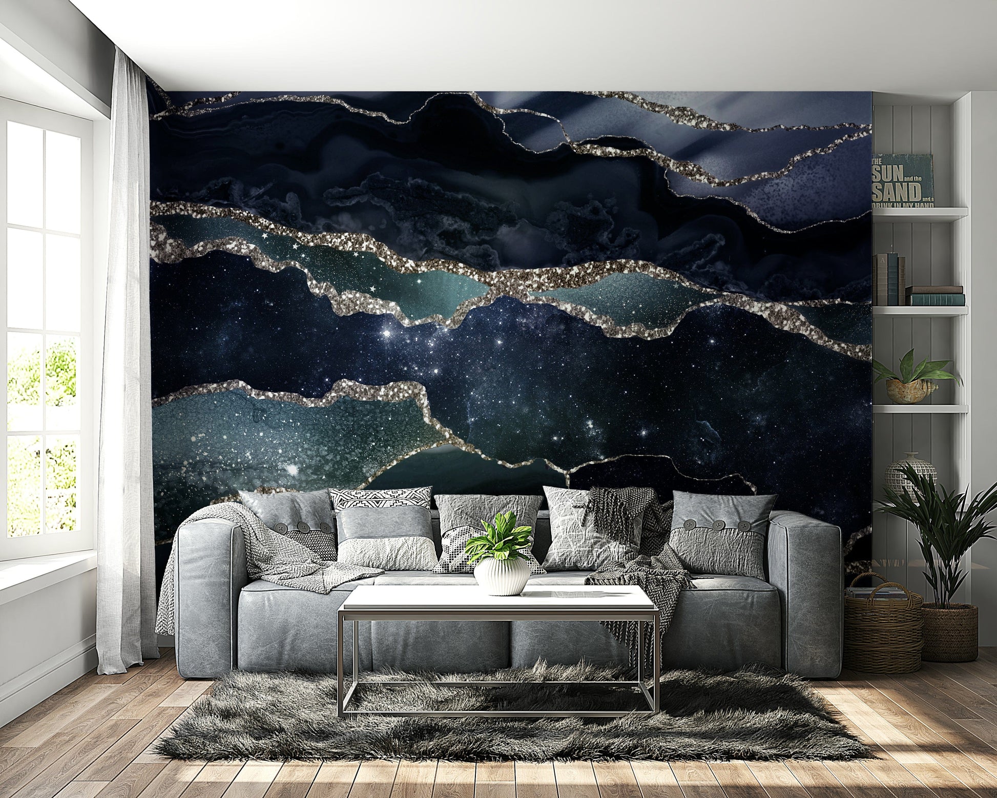 A sophisticated and luxurious wall covering.

