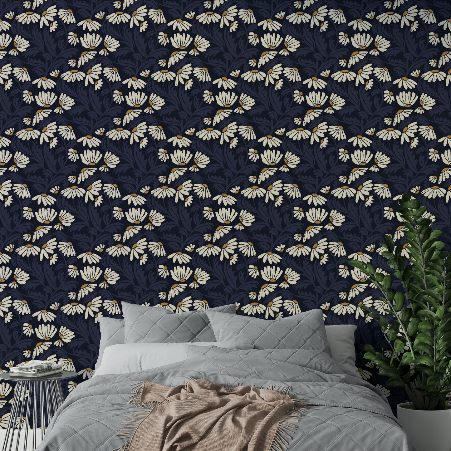 Starlight floral mural wallpaper

