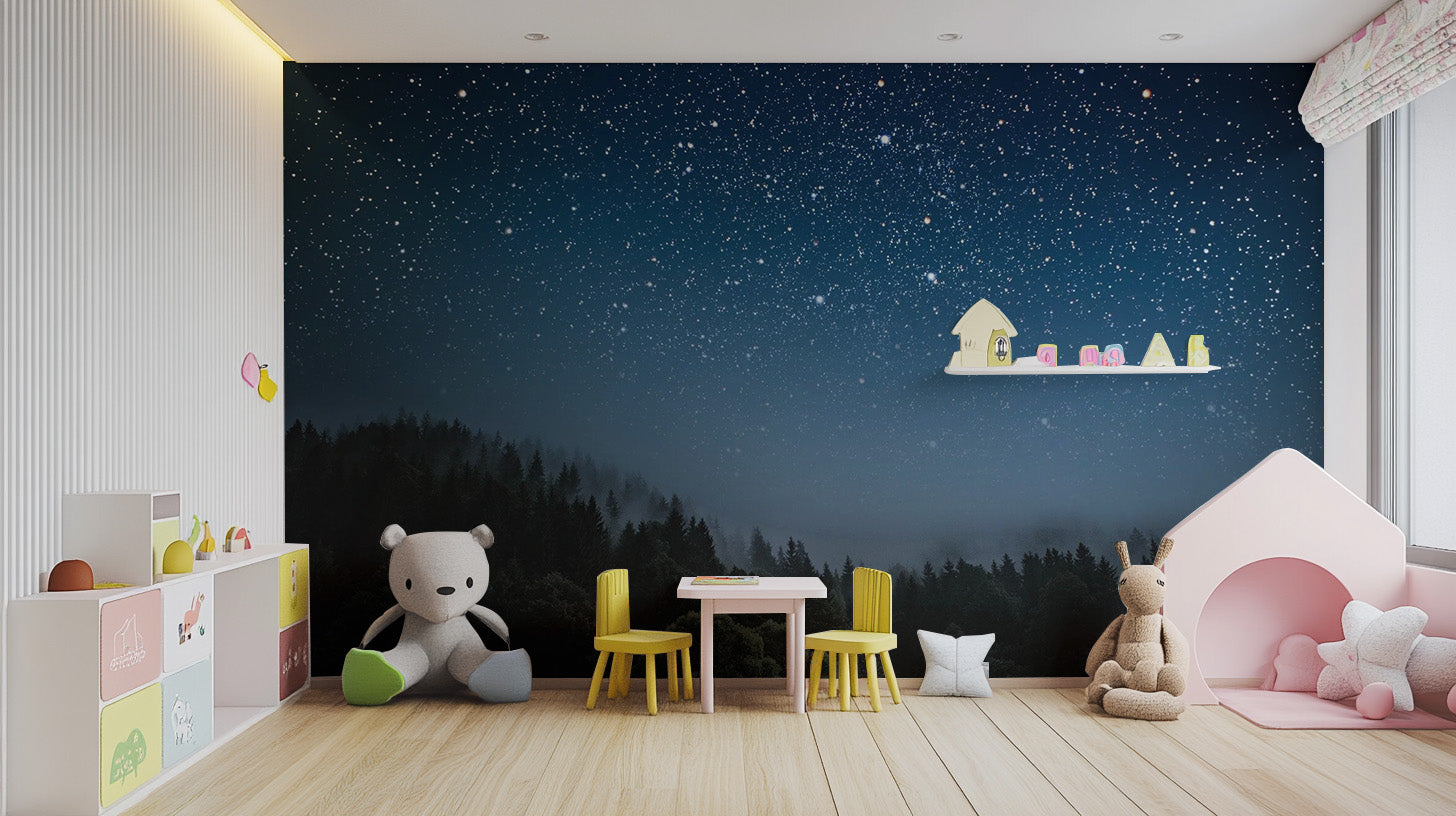 Reusable Starry Night Wallpaper for Peaceful Spaces