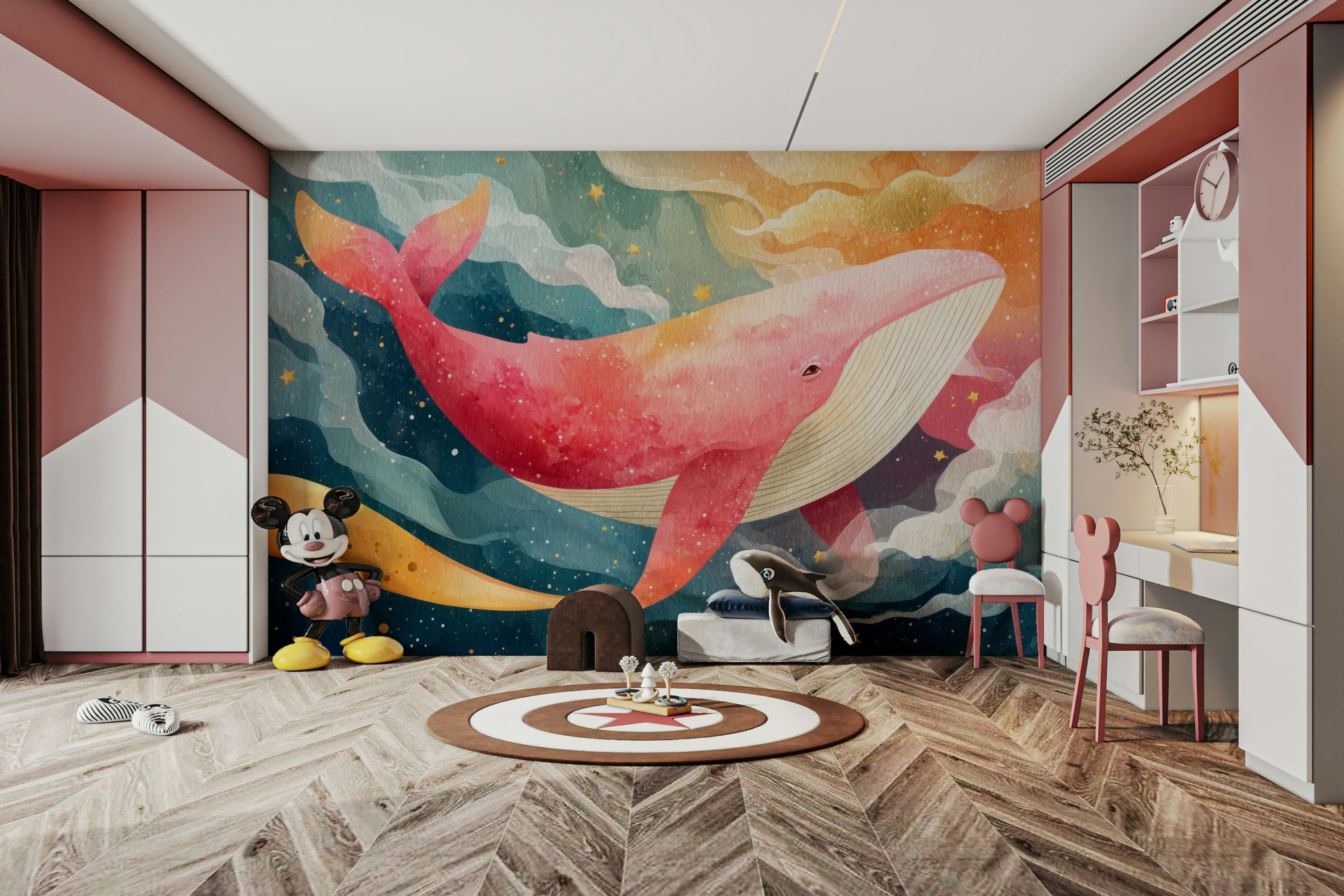 Peaceful marine wall mural

