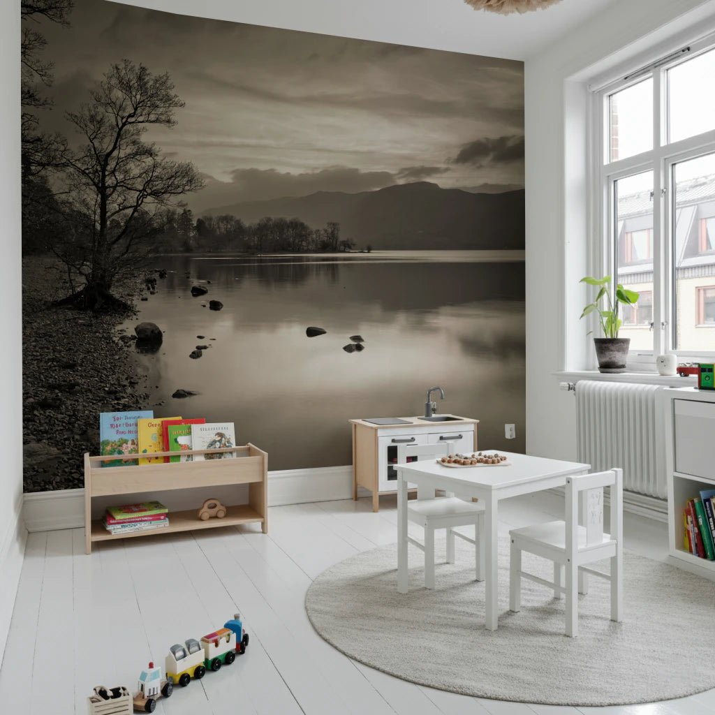 Still Lake at Dusk Wall Mural