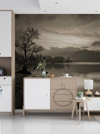 Still Lake at Dusk Wall Mural