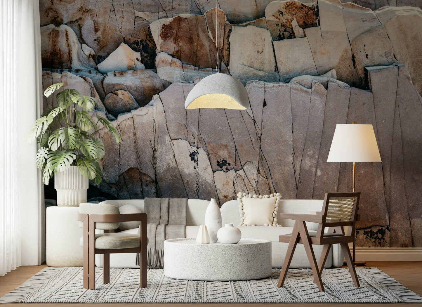 Stone Geometry Wall Mural -2226345