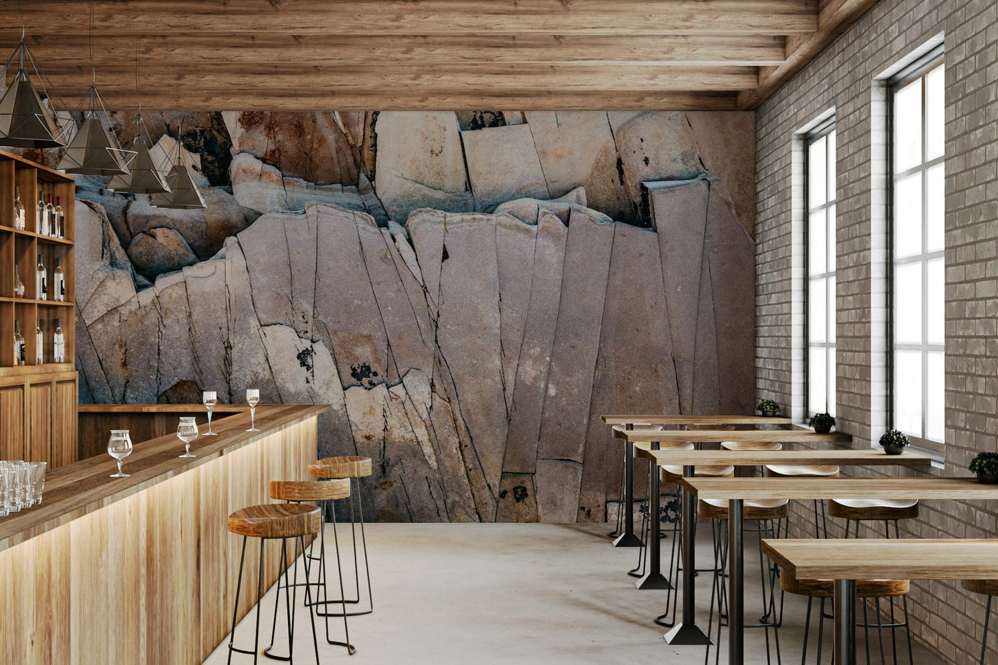 Stone Geometry Wall Mural -2226345