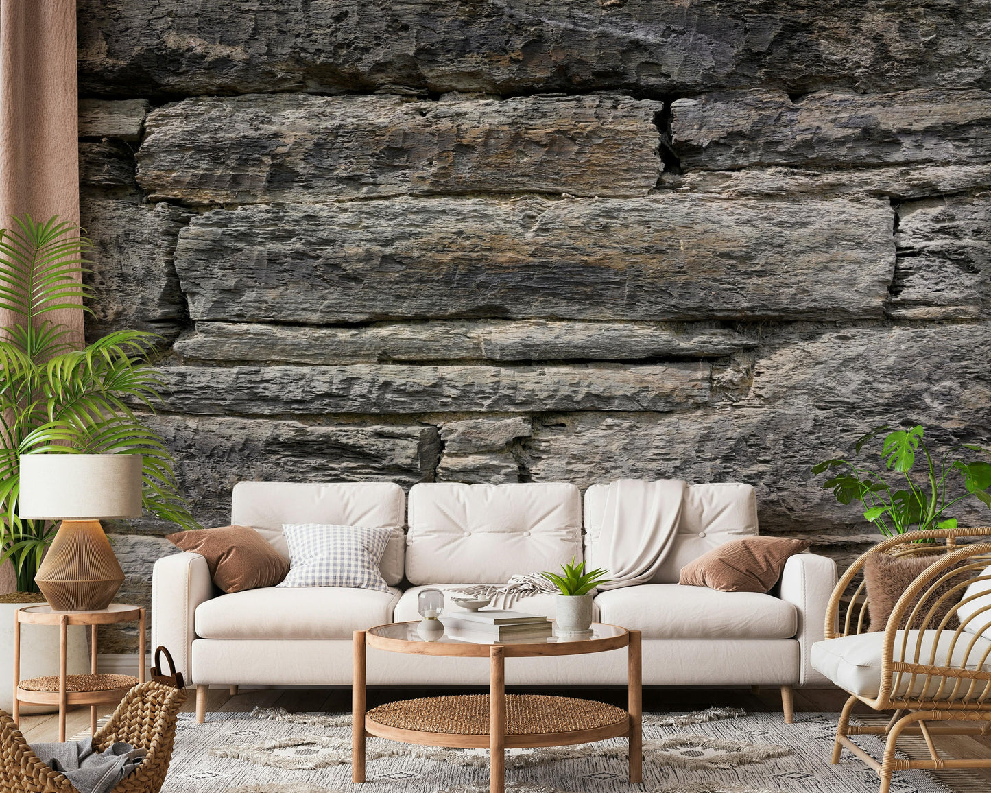 Aged Stone Wall Wall Mural -2566573