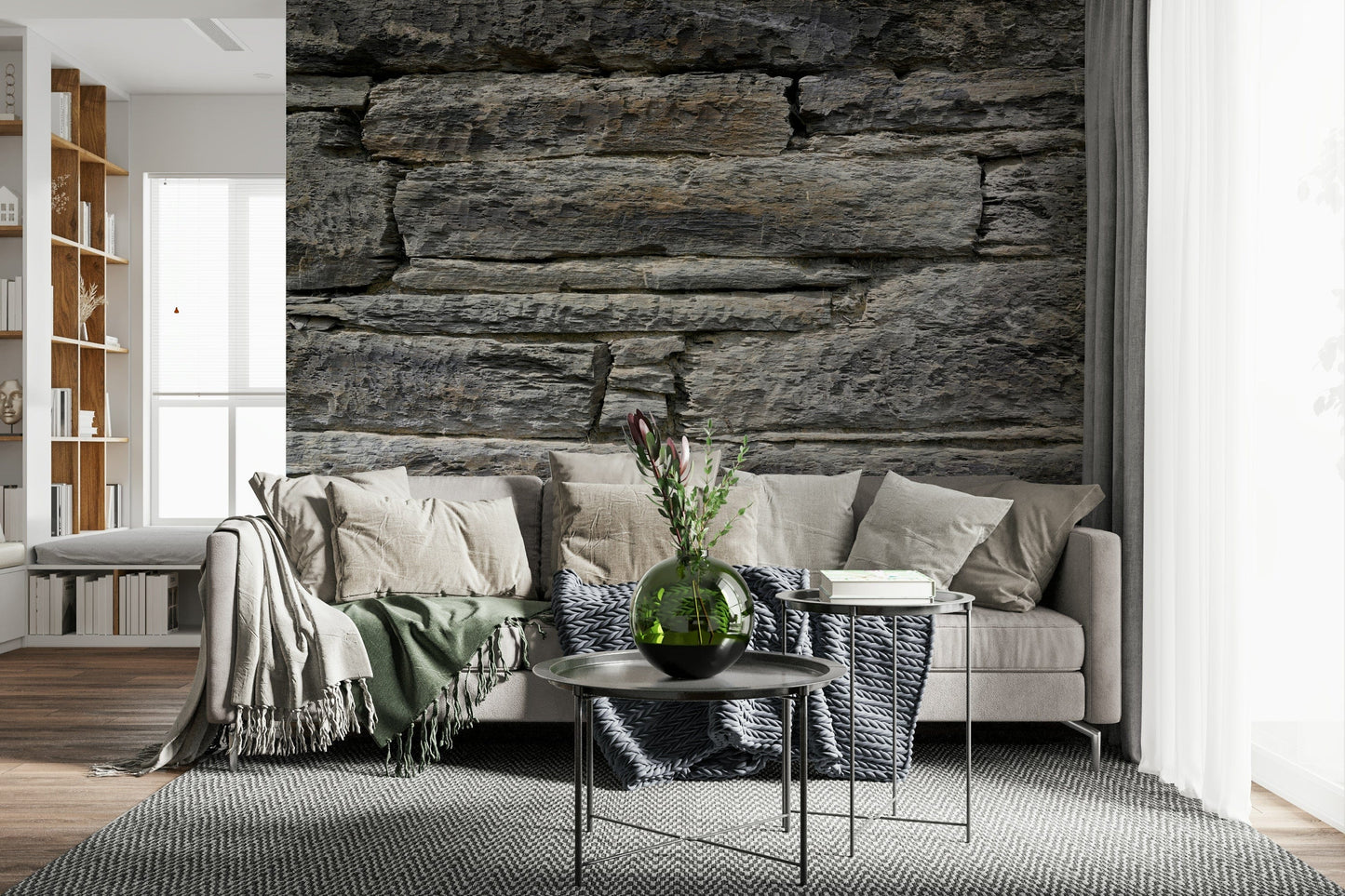 Aged Stone Wall Wall Mural -2566573