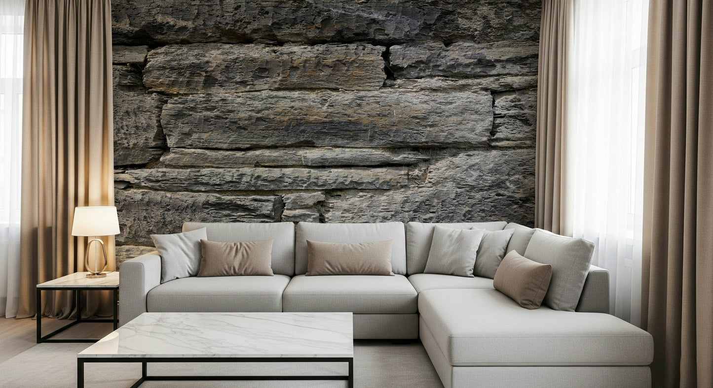Aged Stone Wall Wall Mural -2566573