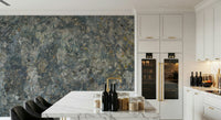 Decorative wall mural with gentle stone patterns for a calm, natural look.