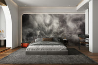 A beautiful powerful sky wall mural for a living room.

