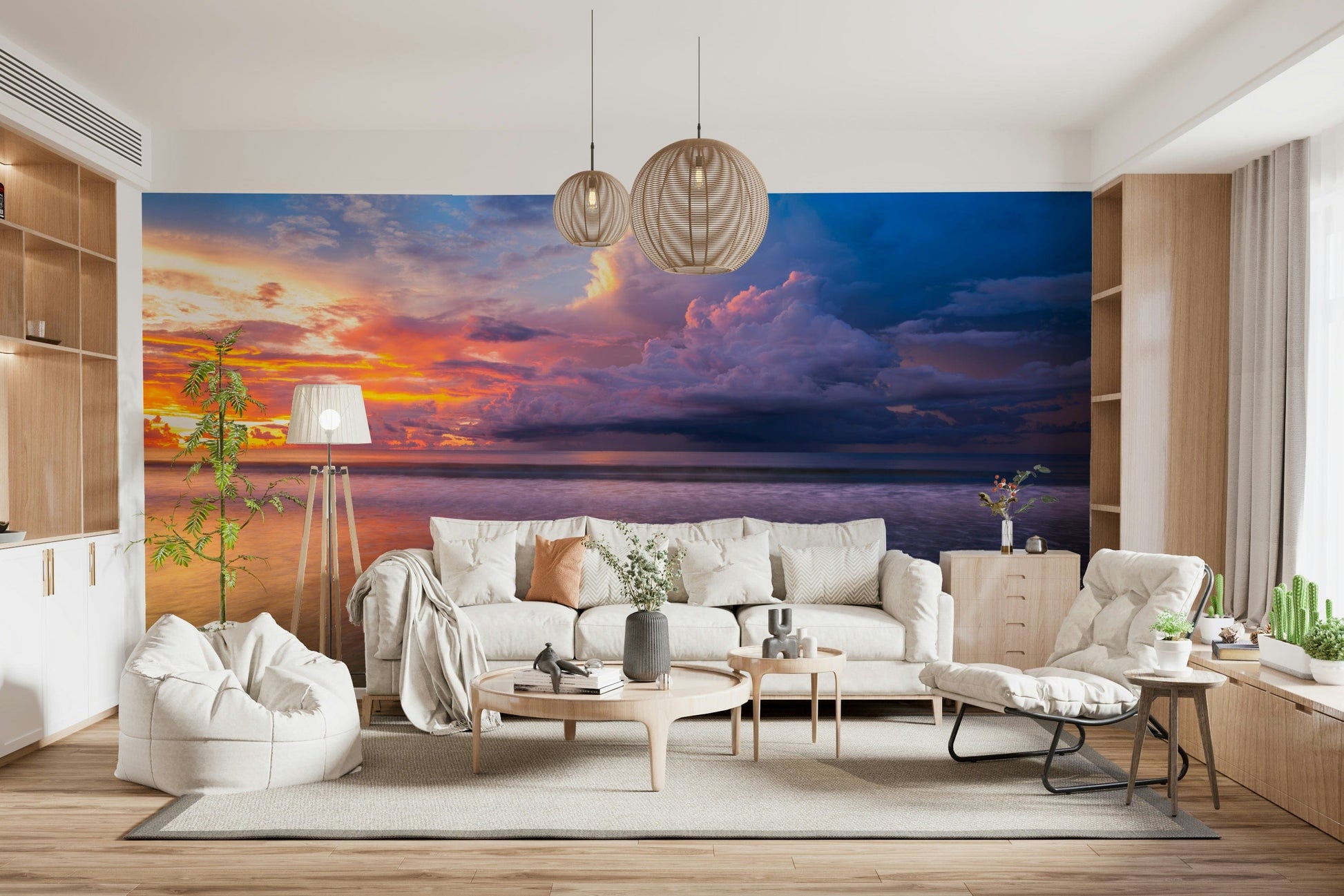 Malaysia Storm Clouds mural epic tropical view water movement.