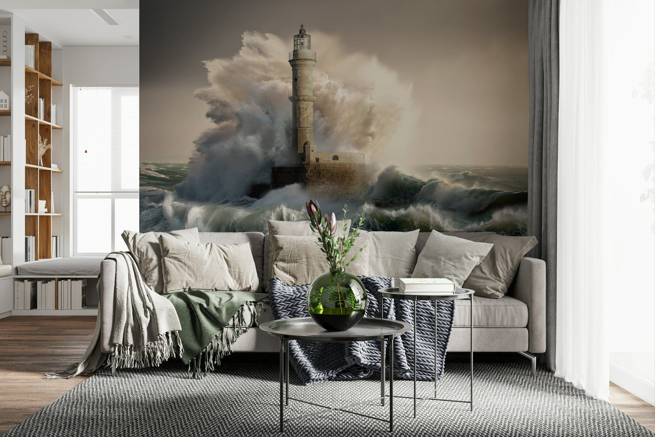 Lighthouse Tempest Wall Mural -2570291