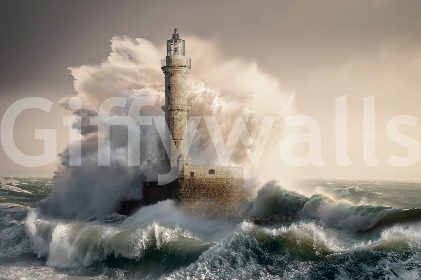 Lighthouse Tempest Wall Mural -2570291