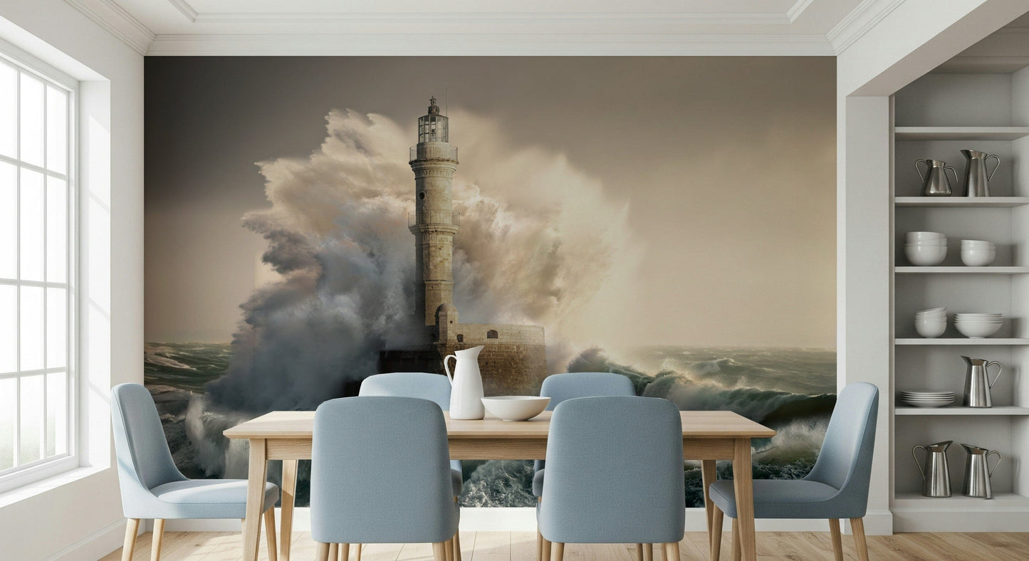 Lighthouse Tempest Wall Mural -2570291