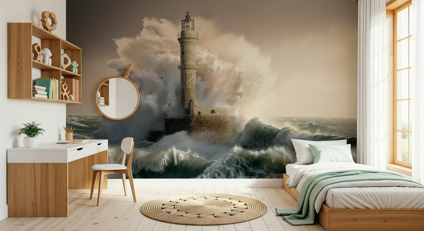 Lighthouse Tempest Wall Mural -2570291